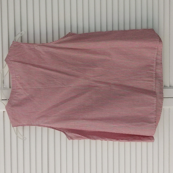 🏖️🌴 No Comment red and white candy stripe top ruffles front tie - Picture 7 of 9